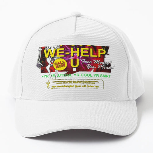 1 800 We Help U Denim Baseball Cap for Her - Fan Favorite - Snapback, Trucker Hat, Dad Hat, Denim Baseball Cap
