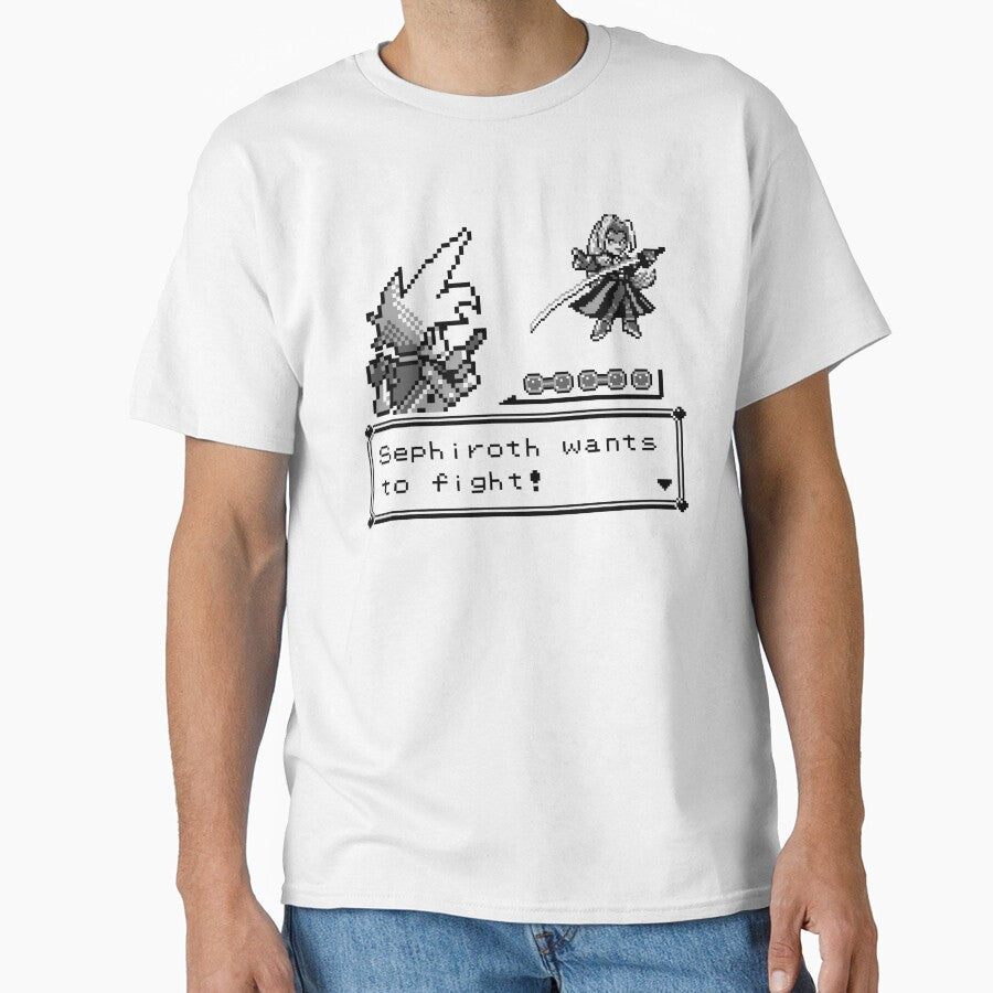 Pocket Fantasy VII Sephiroth wants to fight by - Adult & Kids T-Shirts, Sweatshirts & Hoodies apparel design preview 1