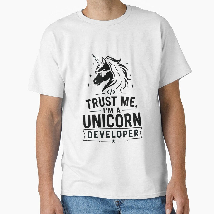 Trust Me, I'm a Unicorn Developer Funny Dev Design - Adult & Kids T-Shirts, Sweatshirts & Hoodies apparel design preview 1
