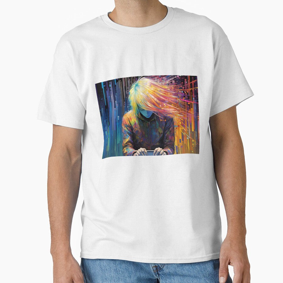 Cyberpunk Hacker Retro Anime Aesthetic by AeonAcademy - Adult & Kids T-Shirts, Sweatshirts & Hoodies apparel design preview 1