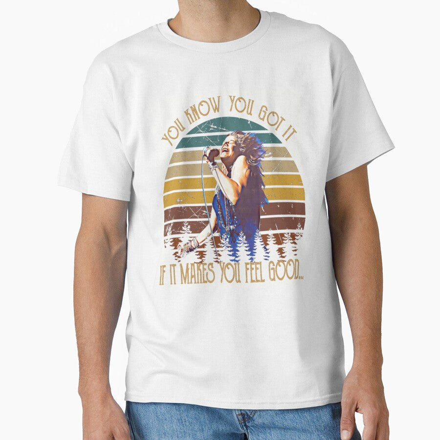 Striped Circle Janis Joplin Retro Portrait For Music - Adult & Kids T-Shirts, Sweatshirts & Hoodies apparel design preview 1