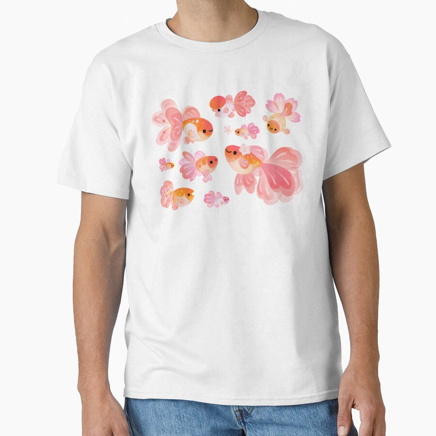 Cherry Blossom Goldfish 2 by pikaole - Adult & Kids T-Shirts, Sweatshirts & Hoodies apparel design preview 1