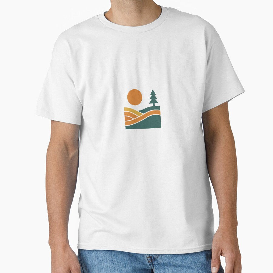 Retro Minimalist Landscape Collection Vintage - Adult & Kids T-Shirts, Sweatshirts & Hoodies apparel design preview 1