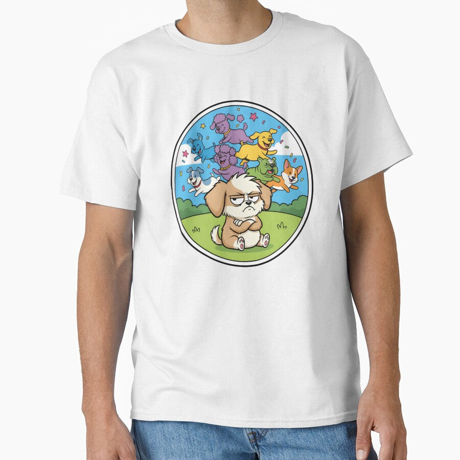 Chaotic Dogs Retro 70s Stacked Cartoon Bubble Font - Adult & Kids T-Shirts, Sweatshirts & Hoodies apparel design preview 1