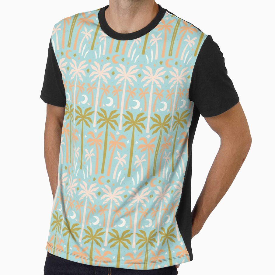 Boho Palms Collection by Kharyat - Adult & Kids T-Shirts, Sweatshirts & Hoodies apparel design preview 1