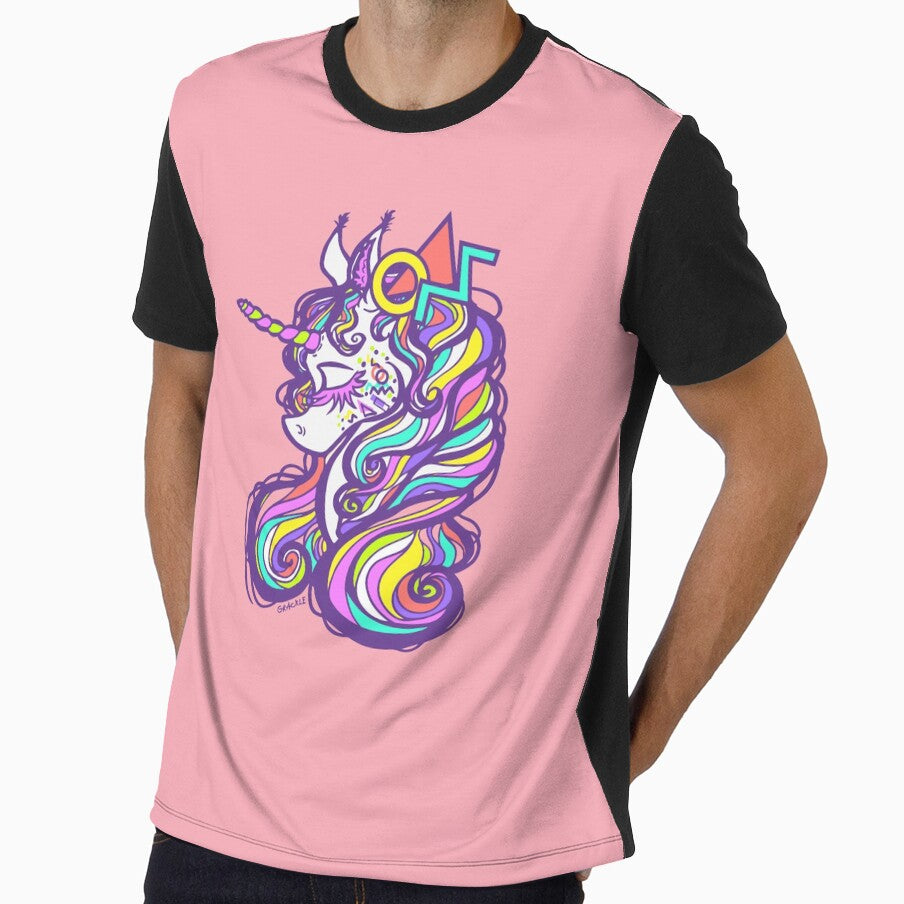 Rad 90's Unicorn by JanGrackle - Adult & Kids T-Shirts, Sweatshirts & Hoodies apparel design preview 1