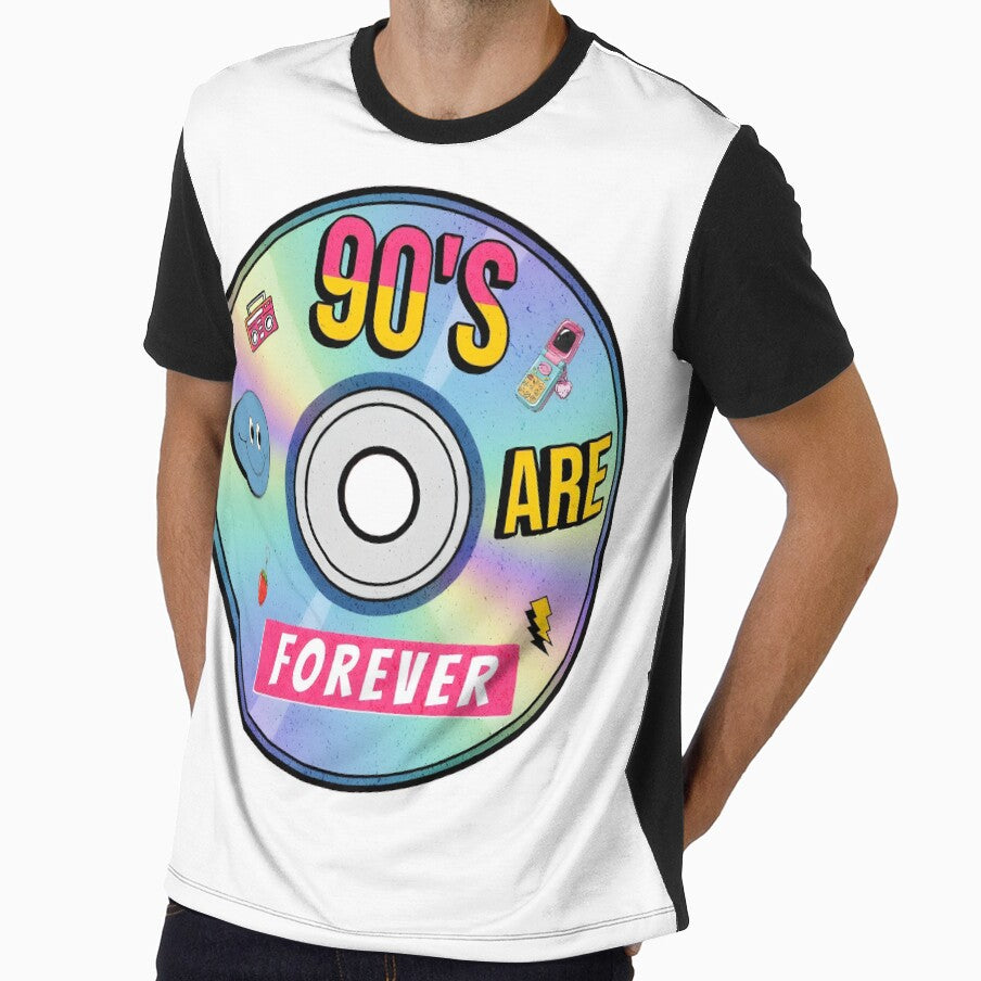 90s Are Forever CD Y2K Retro Nostalgia Gaming Cartoon - Adult & Kids T-Shirts, Sweatshirts & Hoodies apparel design preview 1