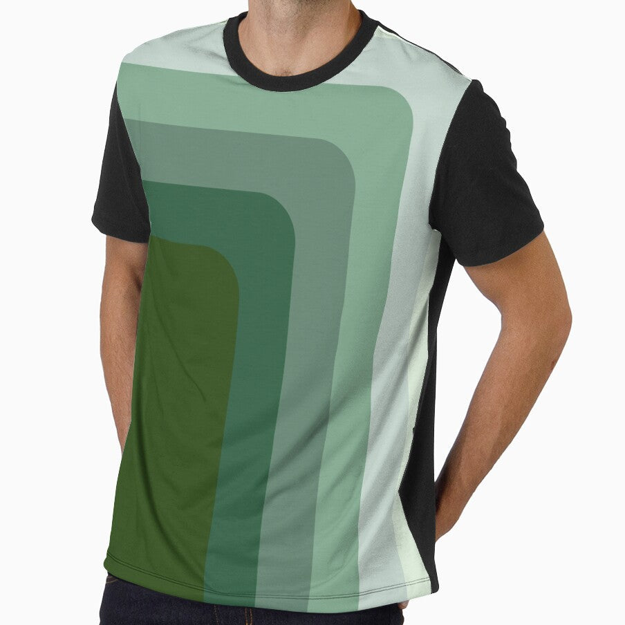 Geometric Retro Pattern Green by ind3finite - Adult & Kids T-Shirts, Sweatshirts & Hoodies apparel design preview 1
