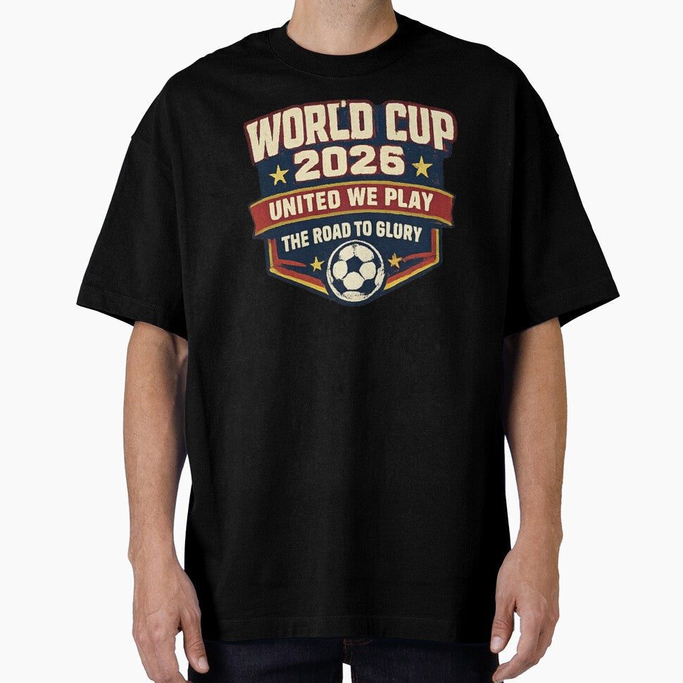 World Cup 2026 United We Play Vintage Soccer Football - Adult & Kids T-Shirts, Sweatshirts & Hoodies apparel design preview 1