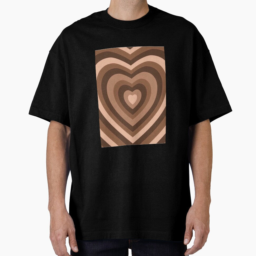 Y2K Brown Heart Aesthetic Print by She Filmmaker - Adult & Kids T-Shirts, Sweatshirts & Hoodies apparel design preview 1
