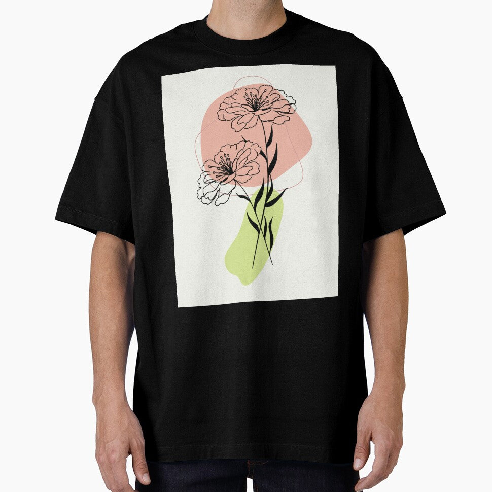 Minimalist Flowers Digital Drawing by FakeFishbone - Adult & Kids T-Shirts, Sweatshirts & Hoodies apparel design preview 1