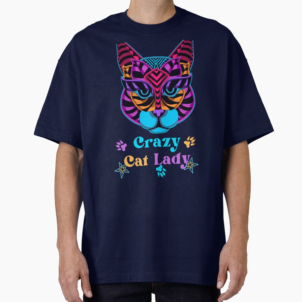 Crazy Cat Lady Illustrated Digital Design by - Adult & Kids T-Shirts, Sweatshirts & Hoodies apparel design preview 1