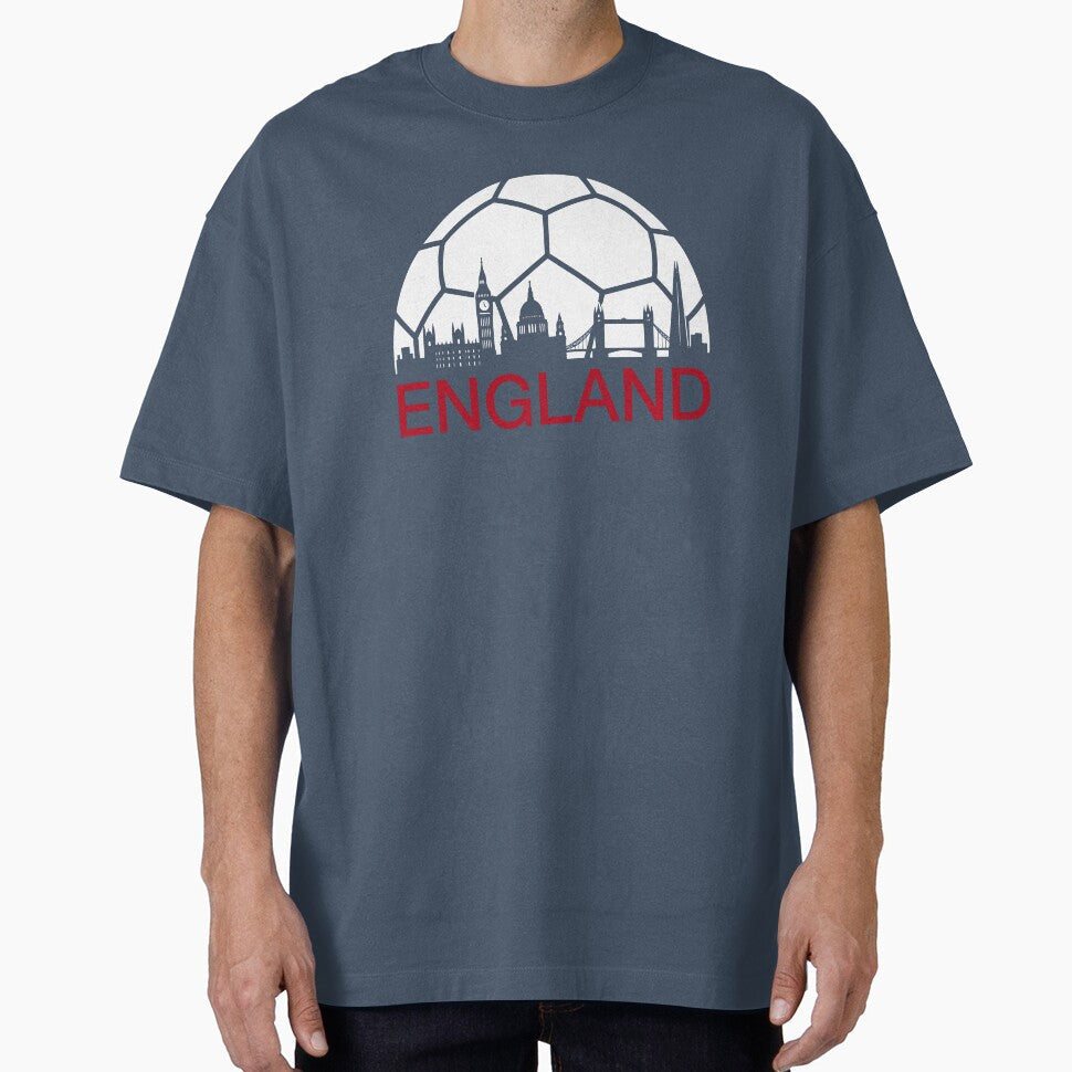 England Football Fan London Skyline Soccer Ball by - Adult & Kids T-Shirts, Sweatshirts & Hoodies apparel design preview 1