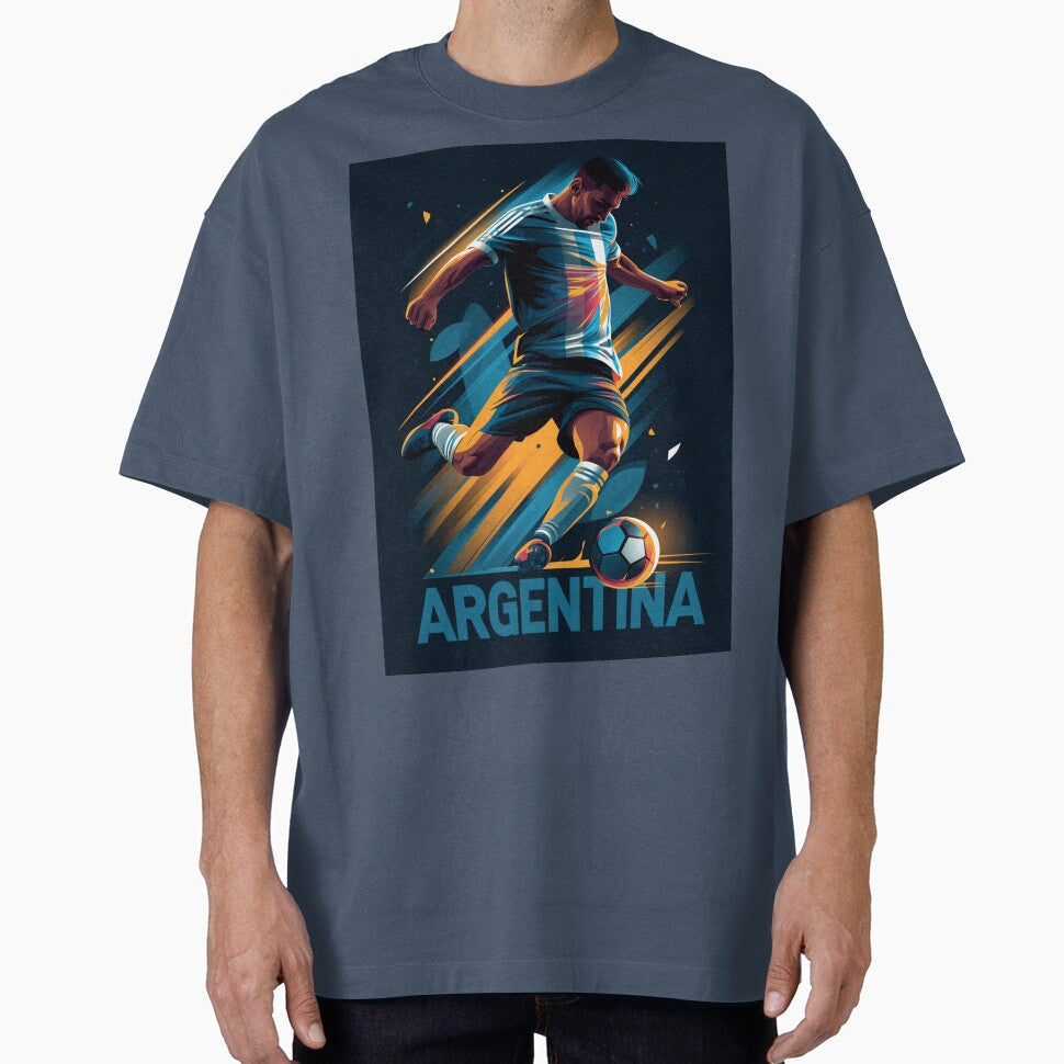 Argentina Soccer by StudioRedKoala - Adult & Kids T-Shirts, Sweatshirts & Hoodies apparel design preview 1