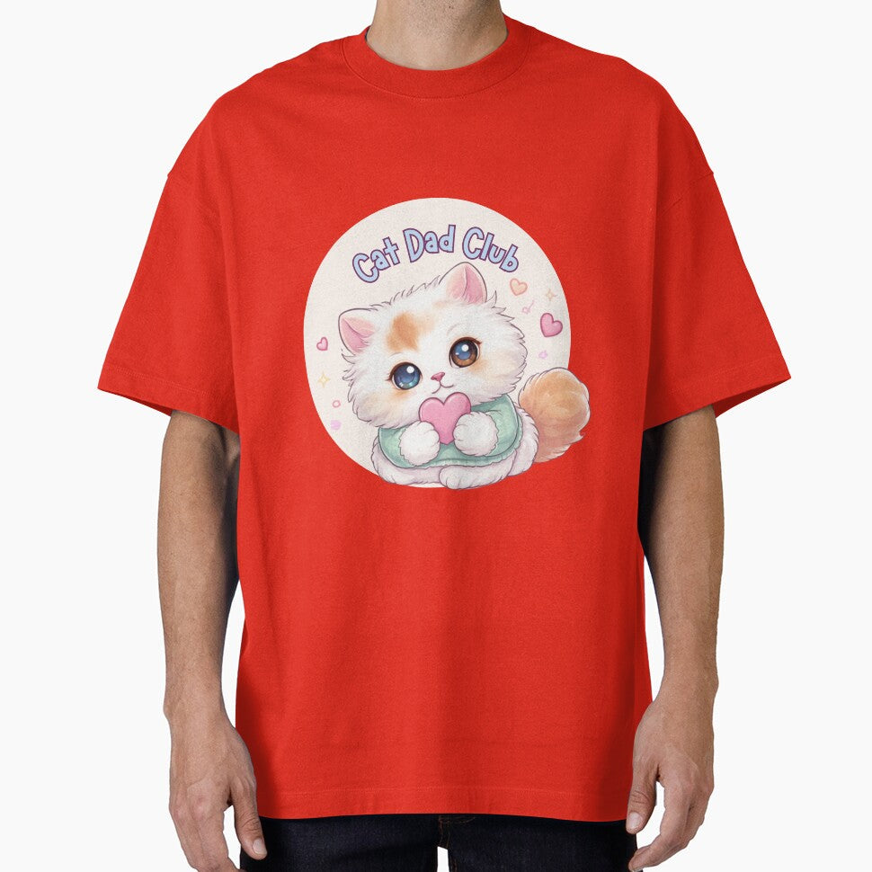 Cat Dad Club Cute Lover Design by CuteVibesStudio - Adult & Kids T-Shirts, Sweatshirts & Hoodies apparel design preview 1