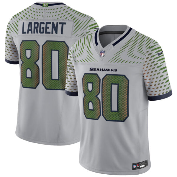 Steve Largent Seattle Seahawks 2025 Rivalries Collection Jersey - Wolf Grey football jersey product view 1