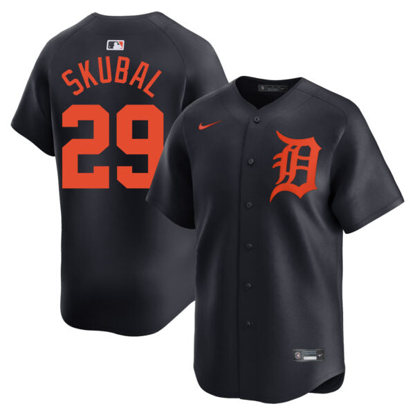 Tarik Skubal Detroit Tigers Alternate Limited Jersey - Navy baseball jersey product view 1
