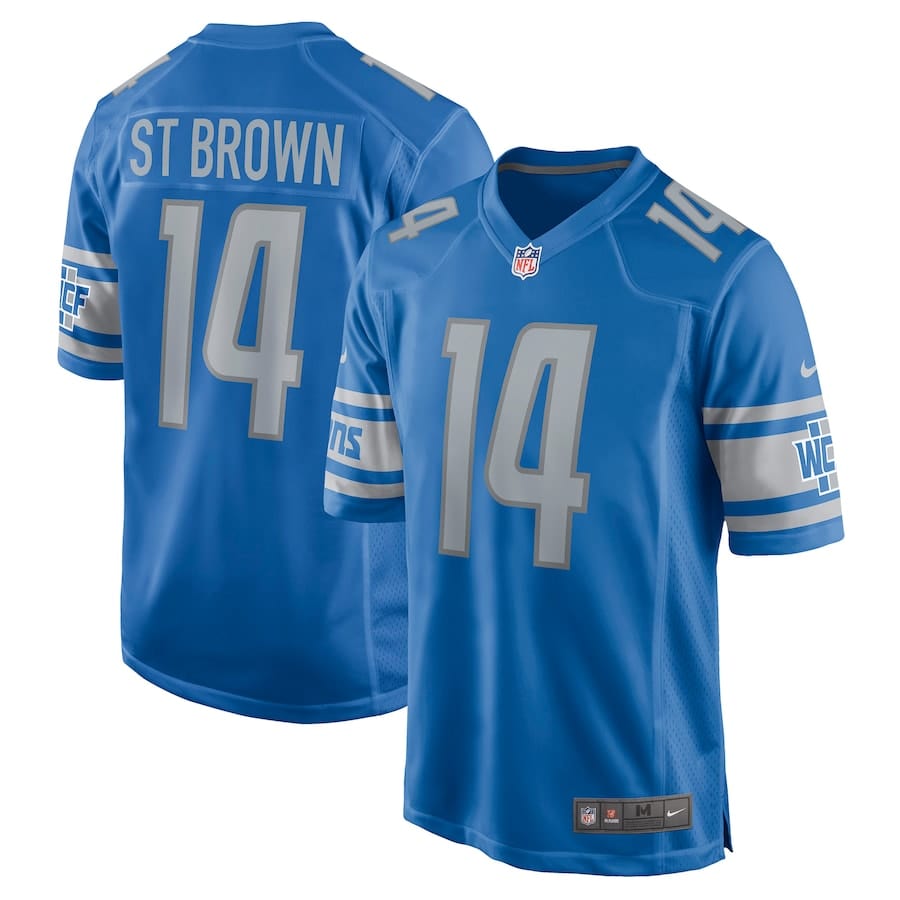 Amon-Ra St. Brown Detroit Lions Jersey football jersey product view 1