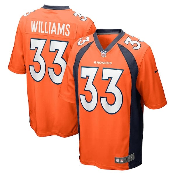 Javonte Williams Denver Broncos Jersey football jersey product view 1