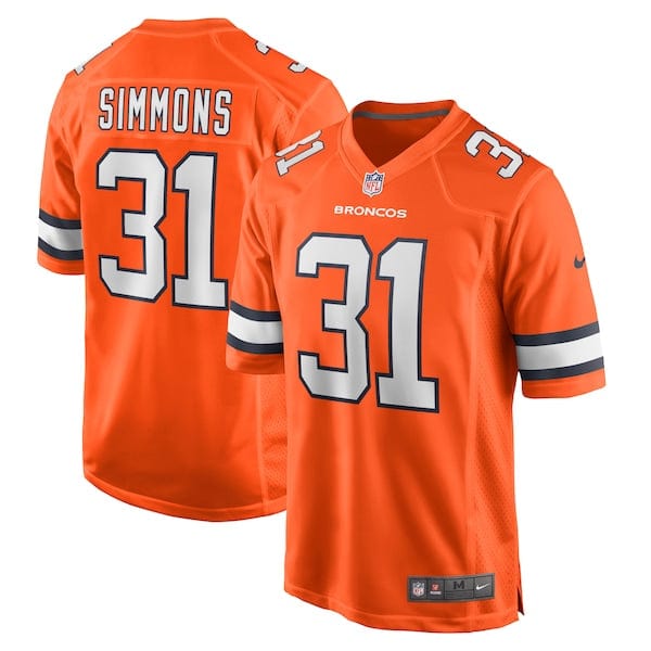 Justin Simmons Denver Broncos Color Rush Jersey football jersey product view 1