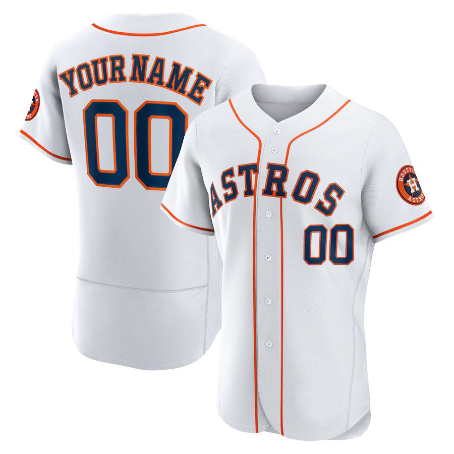 Custom Houston Astros Baseball White Jerseys Stitched Letter And Numbers Mesh for Men Women Youth Button Down Jersey baseball jersey product view 1