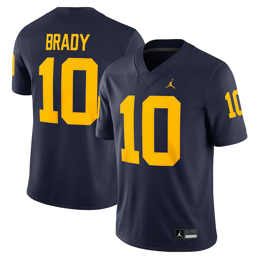 Tom Brady Michigan Wolverines Jersey - Navy sports jersey product view 1
