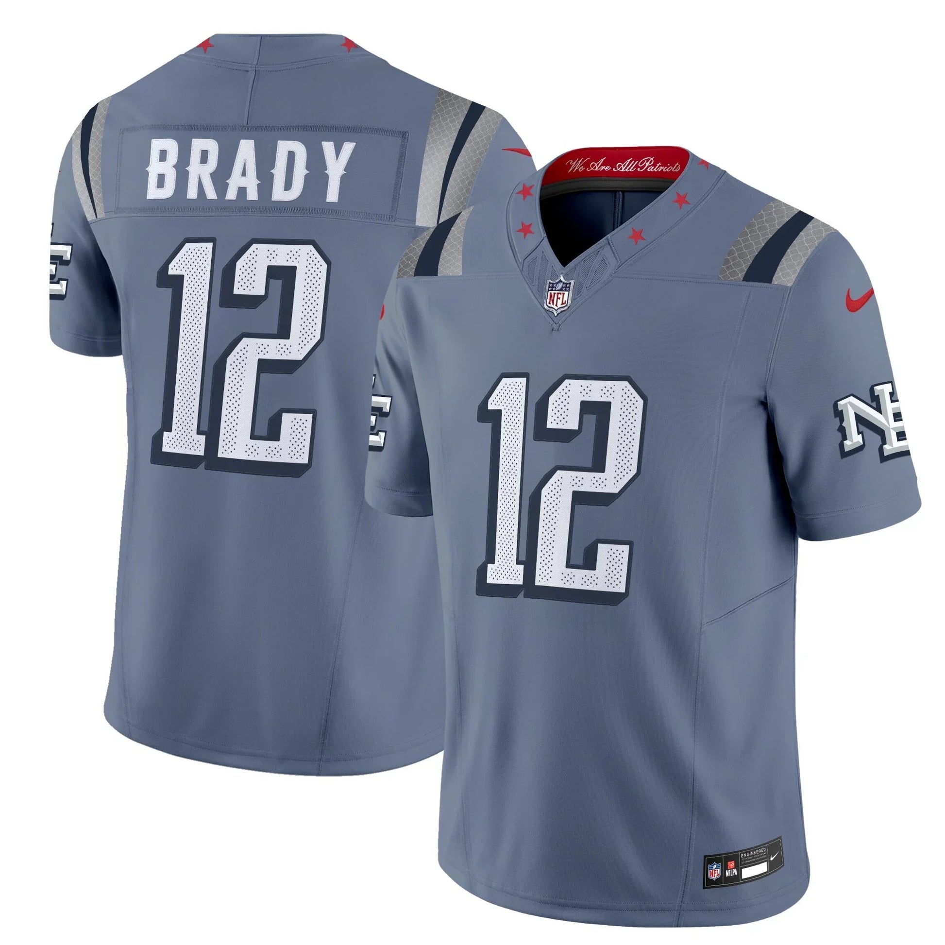 Tom Brady New England Patriots 2025 Rivalries Collection Jersey - Storm Blue football jersey product view 1