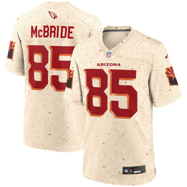 Trey McBride Arizona Cardinals 2025 Rivalries Collection Jersey - Natural football jersey product view 1