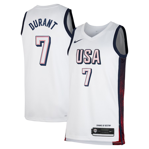 Kevin Durant Team USA 2024 Olympics Jersey basketball jersey product view 1