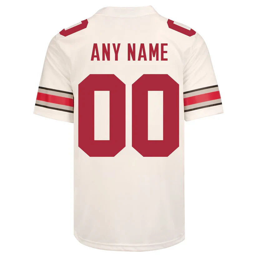 Custom Ohio States Buckeyes Jersey - White sports jersey product view 1