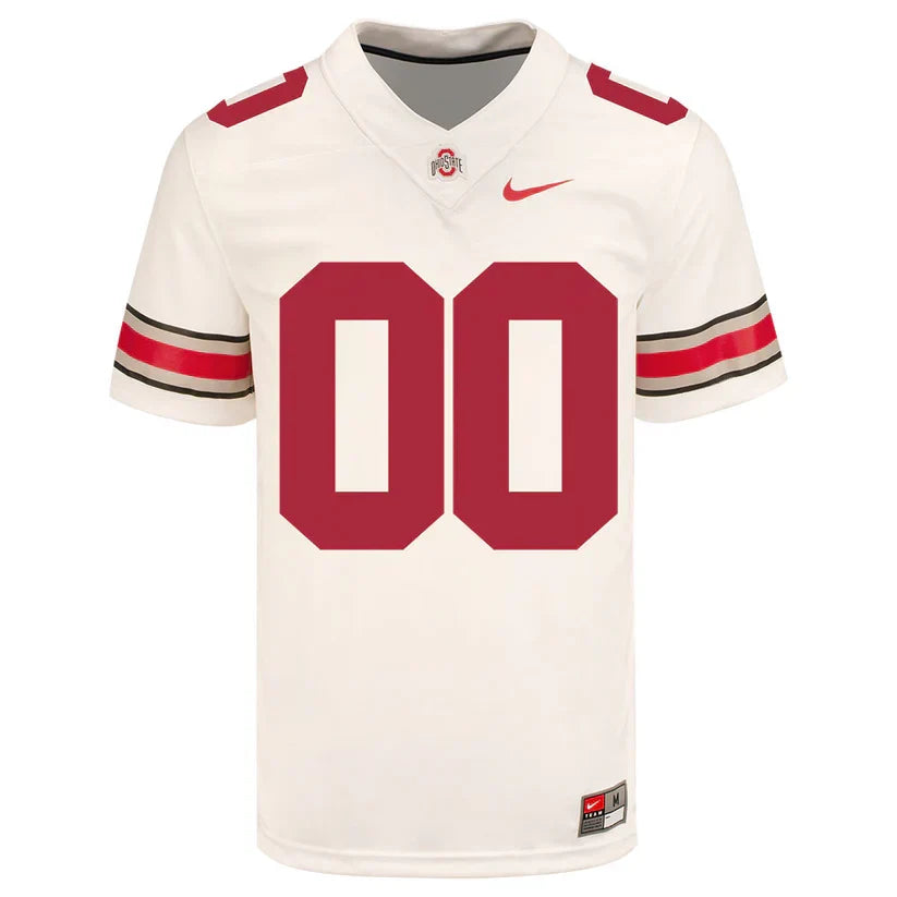 Custom Ohio States Buckeyes Jersey - White sports jersey product view 2