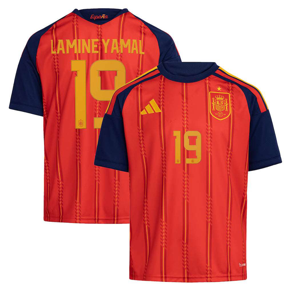 Lamine Yamal Spain National Team 2026 Home Jersey - Red sports jersey product view 1