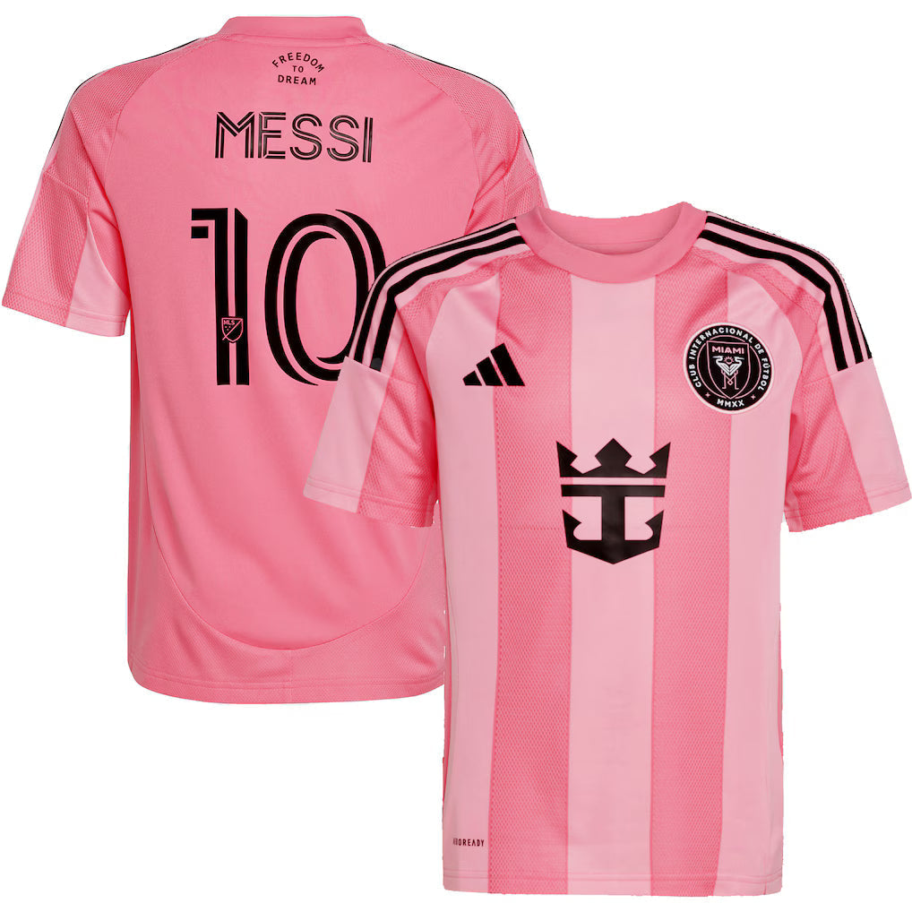 Lionel Messi Inter Miami CF 2025 Euforia Player Jersey - Light Pink sports jersey product view 1