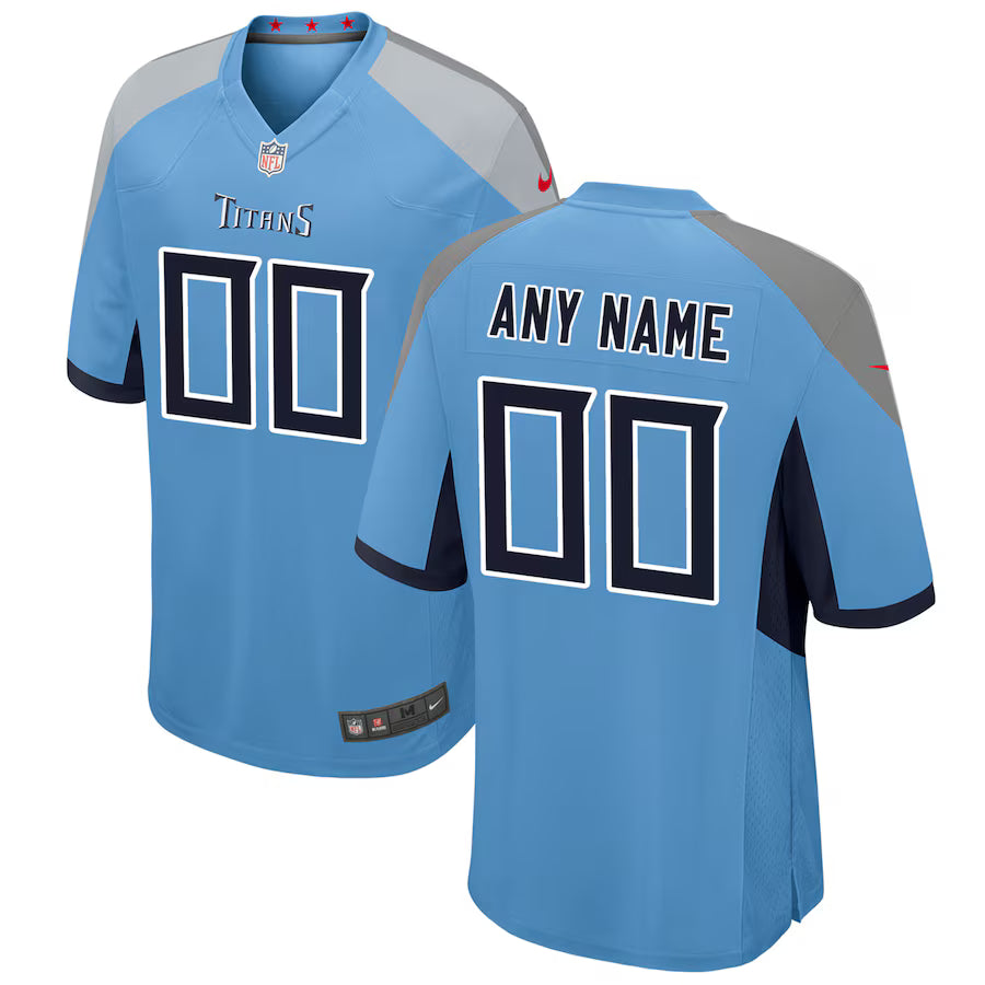 Custom Tennessee Titans Alternate Jersey - Light Blue football jersey product view 1
