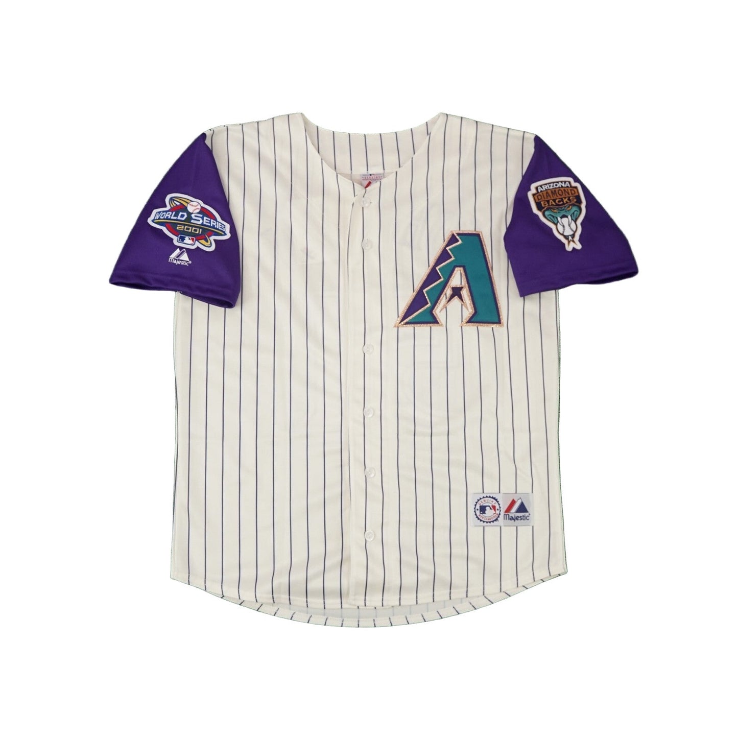 Randy Johnson 2001 Arizona Diamondbacks Alternate World Series Jersey - Ivory baseball jersey product view 1